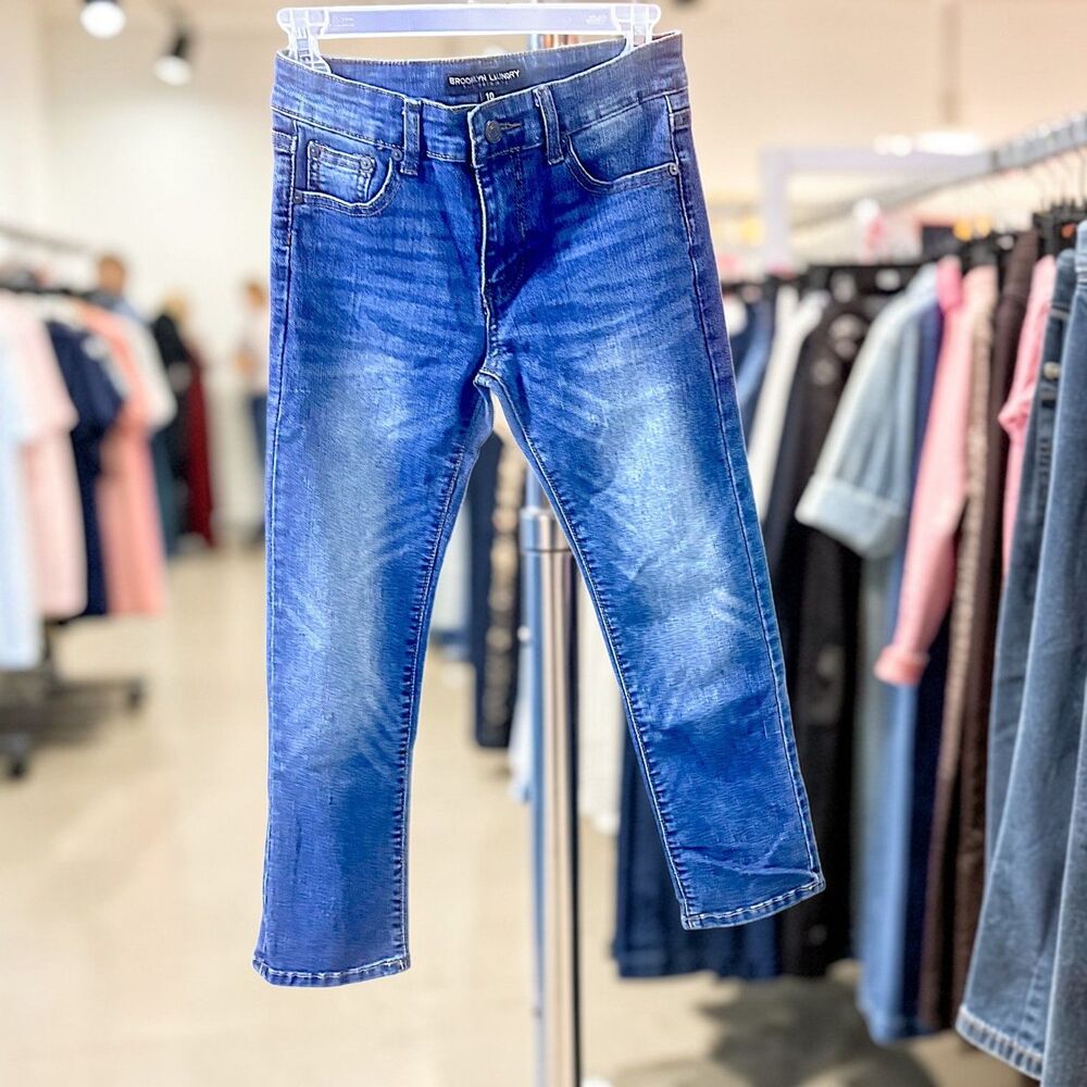 Brooklyn Laundry Boys Stretch Denim Jeans Indigo Size 10 Straight Fit NWOT New
